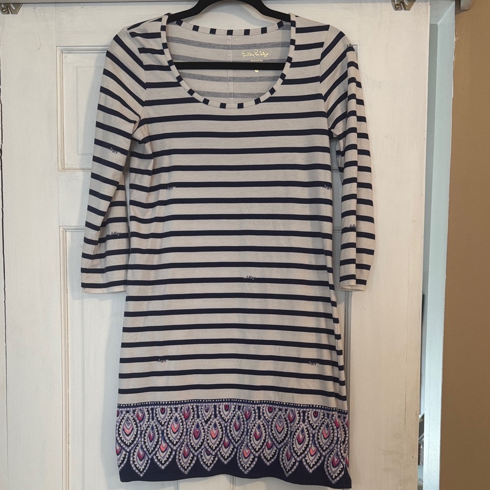 Lilly Pulitzer Striped Dress with Pink Accents